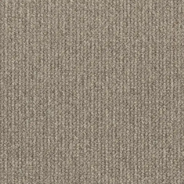 brownish-taupe ribbed loop pile carpet texture.