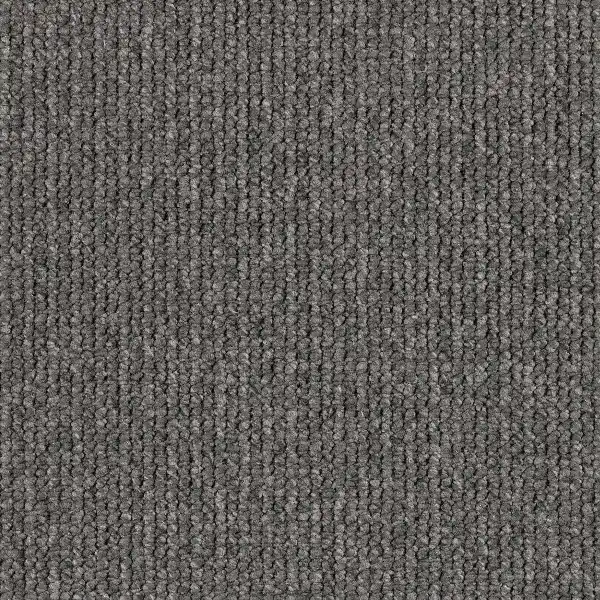 dark charcoal ribbed loop pile carpet texture.