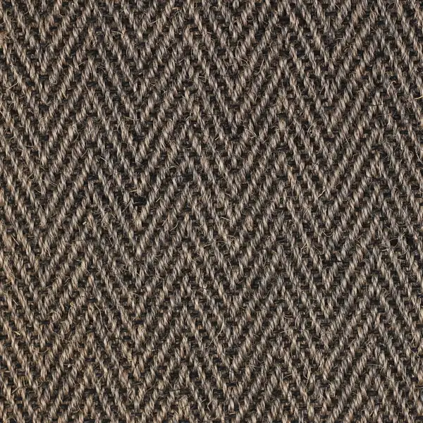 dark sisal carpet with herringbone weave