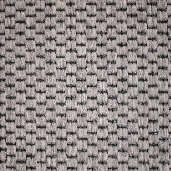 gray woven propylene carpet with a basketweave pattern (1)